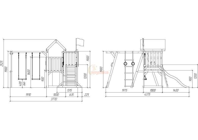 Детская площадка Савушка TooSun  4